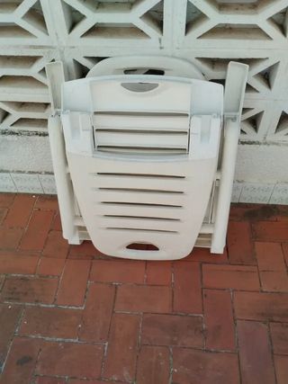 Tumbona Resina Blanca Plegable