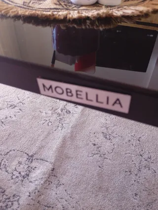 Mesa de centro cristal y metal