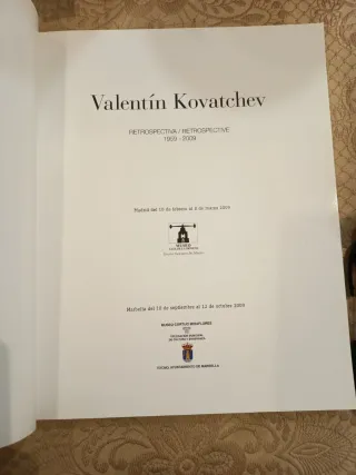Libro de arte Valentin Kovatchev