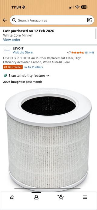 Filtro Levoit Core Mini Purificador Aire