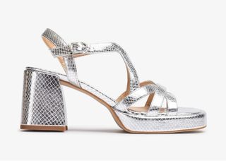 Sandali Unisa pelle metallizzata argento 41