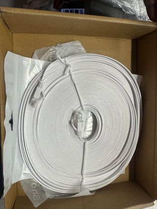 Cable Ethernet Plano 50m Blanco