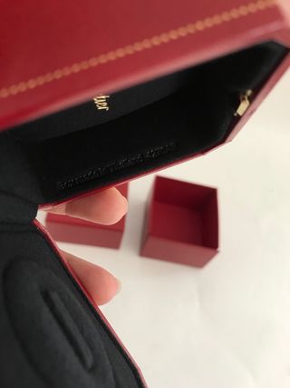 Scatola Portagioie per Anello Cartier Originale