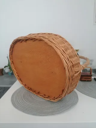 Cesta mimbre asa grande