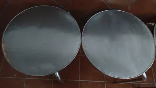 Set di 4 tavoli rotondi in alluminio