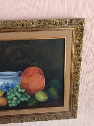 Cuadro naturaleza muerta con frutas.74×64noenvio.