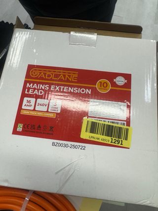 Cable de Extensión Naranja 10m