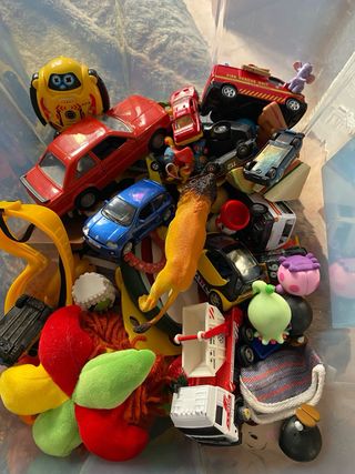 Scatola di Giocattoli Vintage Assortiti