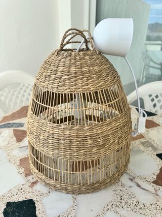 Lampada a sospensione IKEA TORARED in fibra naturale