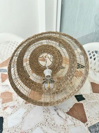 Lampada a sospensione IKEA TORARED in fibra naturale