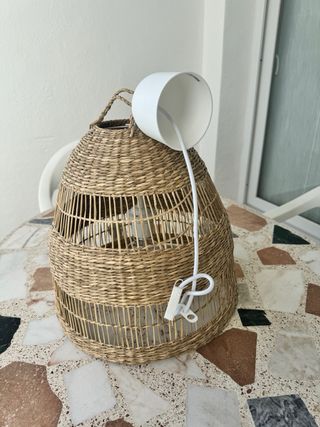 Lampada a sospensione IKEA TORARED in fibra naturale