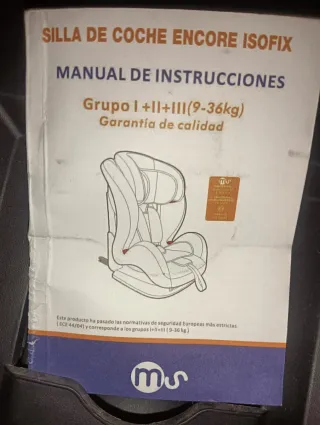 Silla Coche Encore 1/2/3 Isofix sólo HOY