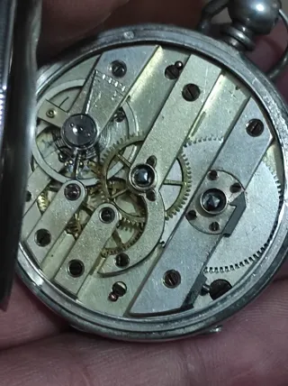 Reloj de bolsillo antiguo plata 44mm