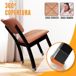 OCONDA 24 Piezas Protector Patas Sillas Cuadradas,
