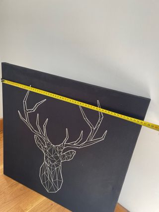 Lienzo bordado ciervo geométrico