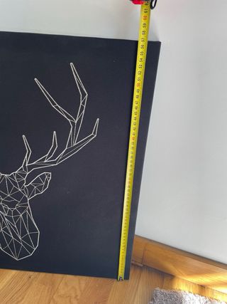 Lienzo bordado ciervo geométrico