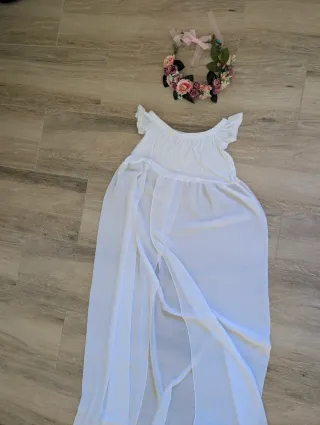 Vestido premamá blanco