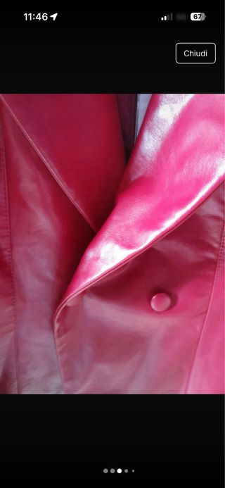 Blazer in pelle Jijil rosso