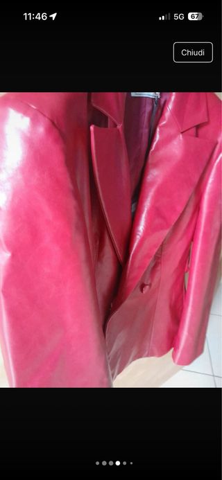 Blazer in pelle Jijil rosso