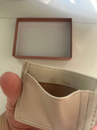 Portacartellini Miu Miu Beige