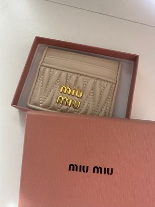 Portacartellini Miu Miu Beige
