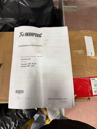 Escape Akrapovic Yamaha R125 Homologado