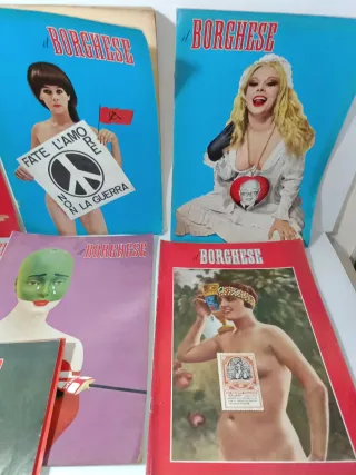 9 Riviste il Borghese anni 60