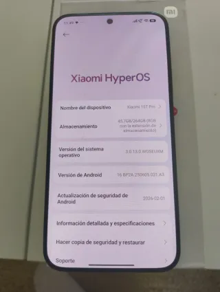 Xiaomi 15T Pro 256GB ( salud de la batería 100%)