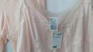 Pijama H&M Negro Satén o Pijama H&M rosa encaje