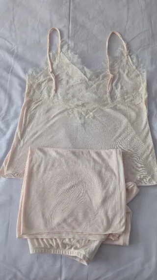 Pijama H&M Negro Satén o Pijama H&M rosa encaje
