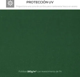 Techo cenador 3x3 verde