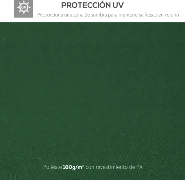 Techo cenador 3x3 verde