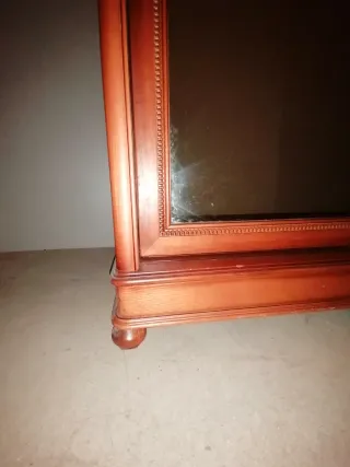 Armario corredero cerezo con puertas de cristal