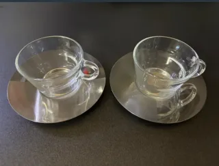 Set di 2 tazze per cappuccino Nespresso con piatti