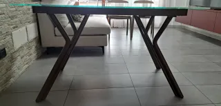 Tavolo Target in vetro design moderno