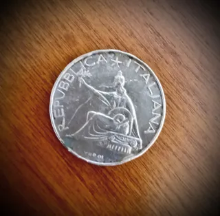 Moneta 500 Lire Argento Repubblica Italiana