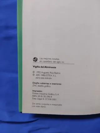 VIGILIA DEL ALMIRANTE, AUGUSTO ROA BASTOS