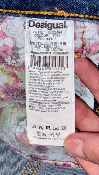 Vaqueros Desigual Exotic Margaritas Talla 38