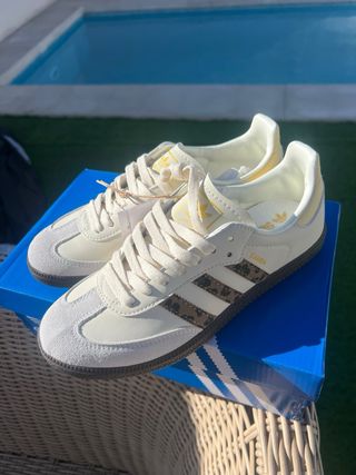 Zapatillas Adidas Samba Leopard Animal Print Beige
