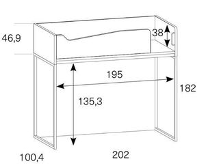 CAMA ALTA CON MESA ESTUDIO SONRÍE.