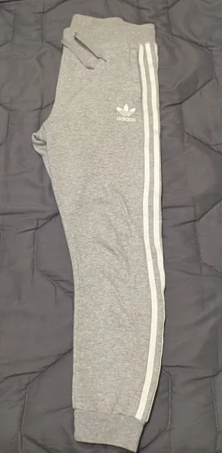 Pantaloni tuta Adidas grigi 11/12 anni