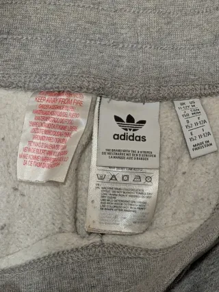 Pantaloni tuta Adidas grigi 11/12 anni