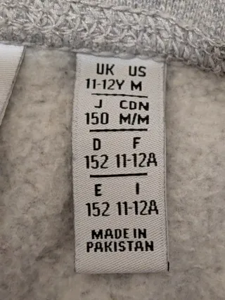 Pantaloni tuta Adidas grigi 11/12 anni