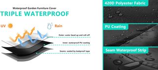Kovshuiwe | Copertura per tavolo da giardino, 120 x 90