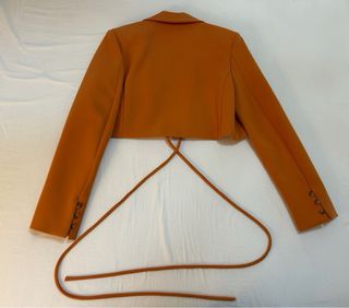 Blazer Zara Cropped Naranja XS
