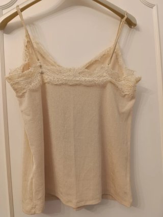 Canotta pizzo beige tg XS