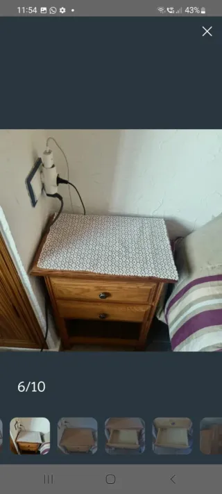 2 Mesitas de noche pino