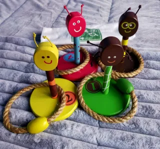 Juego de puntería de madera para niños