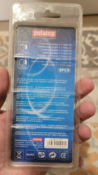 9 Fusibles Steatite 2A Polytop 1 para Radio