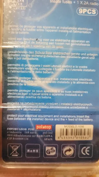 9 Fusibles Steatite 2A Polytop 1 para Radio